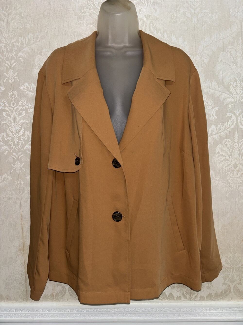J Jill Wearever Collection Long Sleeve Button Front Jacket Size XL